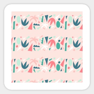 Abstract Shape Stripes Sticker